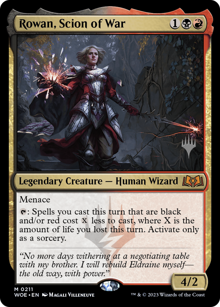 Rowan, Scion of War (PWOE-211P) - Wilds of Eldraine Promos Foil - Premium MTG Single from Wizards of the Coast - Just $0.27! Shop now at Game Crave Tournament Store