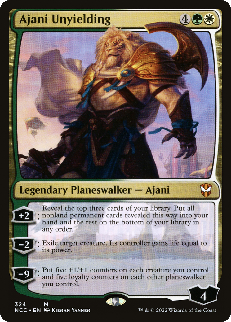Ajani Unyielding (NCC-324) - New Capenna Commander - Premium MTG Single from Wizards of the Coast - Just $0.12! Shop now at Game Crave Tournament Store
