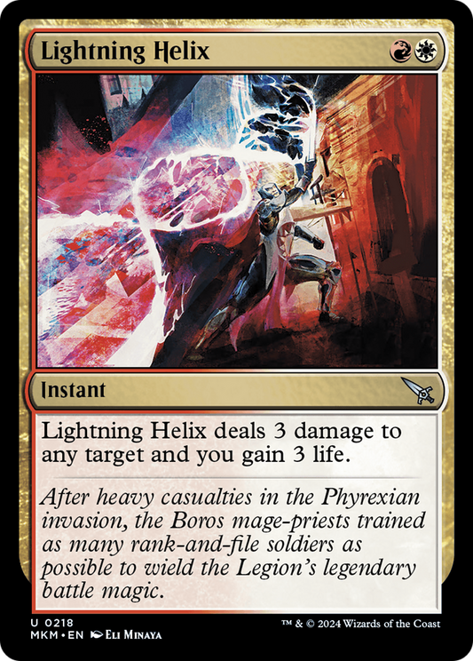 Lightning Helix (MKM-218) - Murders at Karlov Manor - Premium MTG Single from Wizards of the Coast - Just $0.23! Shop now at Game Crave Tournament Store