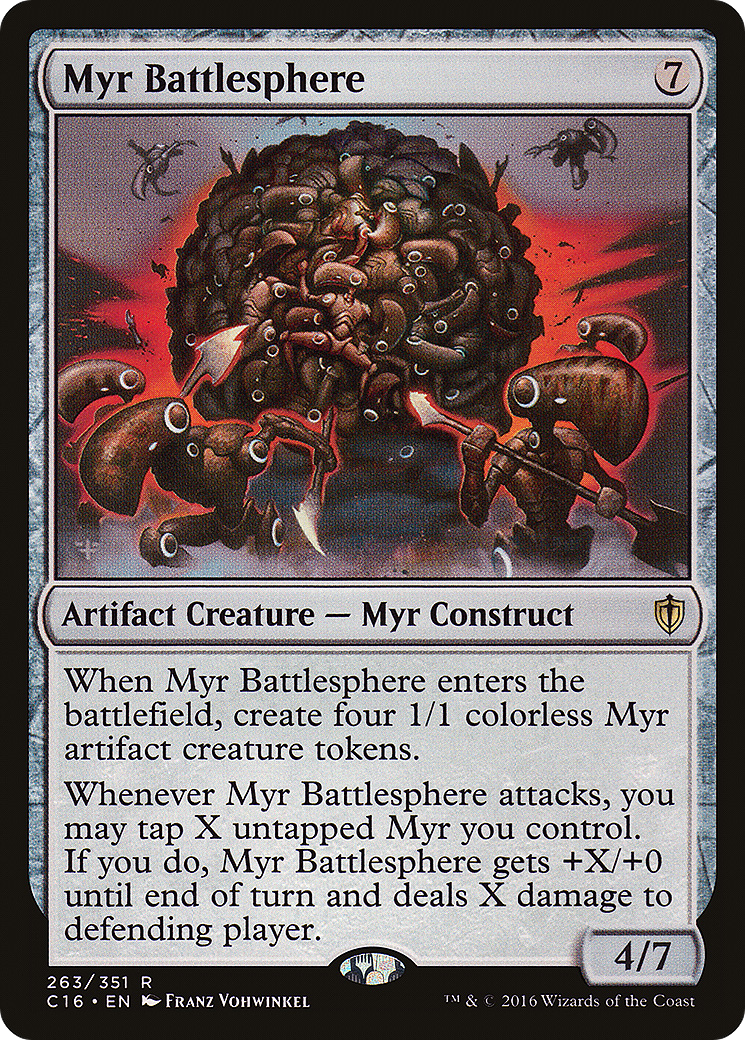 Myr Battlesphere (C16-263) - Commander 2016 - Premium MTG Single from Wizards of the Coast - Just $0.08! Shop now at Game Crave Tournament Store