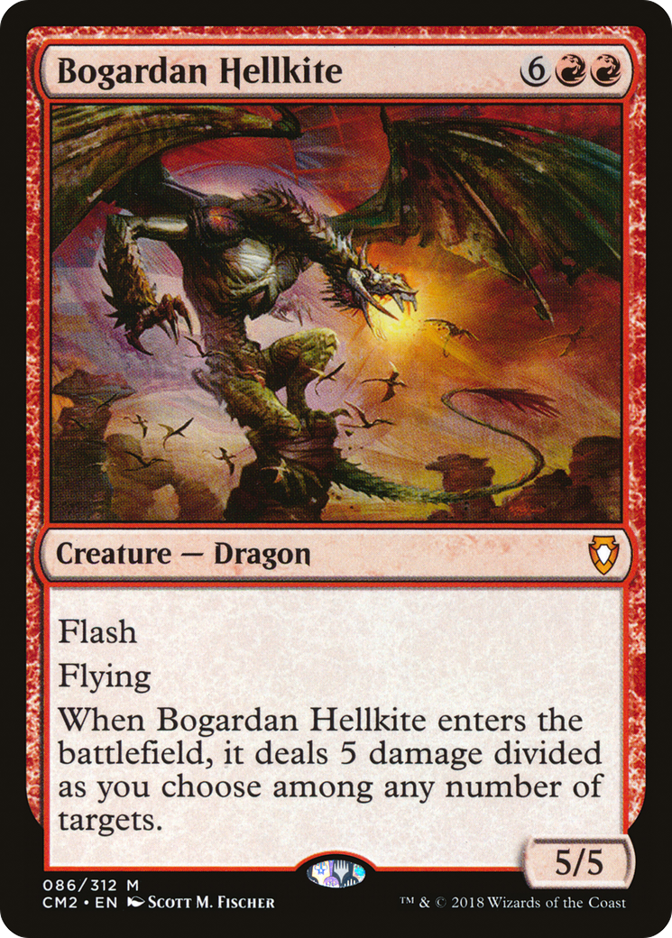 Bogardan Hellkite (CM2-086) - Commander Anthology Volume II - Premium MTG Single from Wizards of the Coast - Just $0.30! Shop now at Game Crave Tournament Store