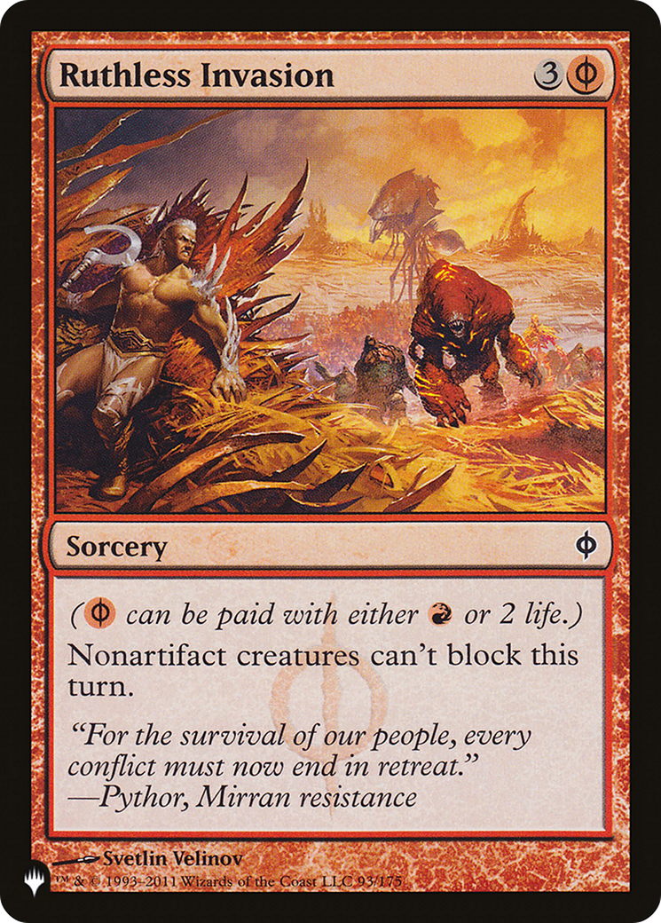 Ruthless Invasion (PLIST-1057) - The List - Premium MTG Single from Wizards of the Coast - Just $0.08! Shop now at Game Crave Tournament Store