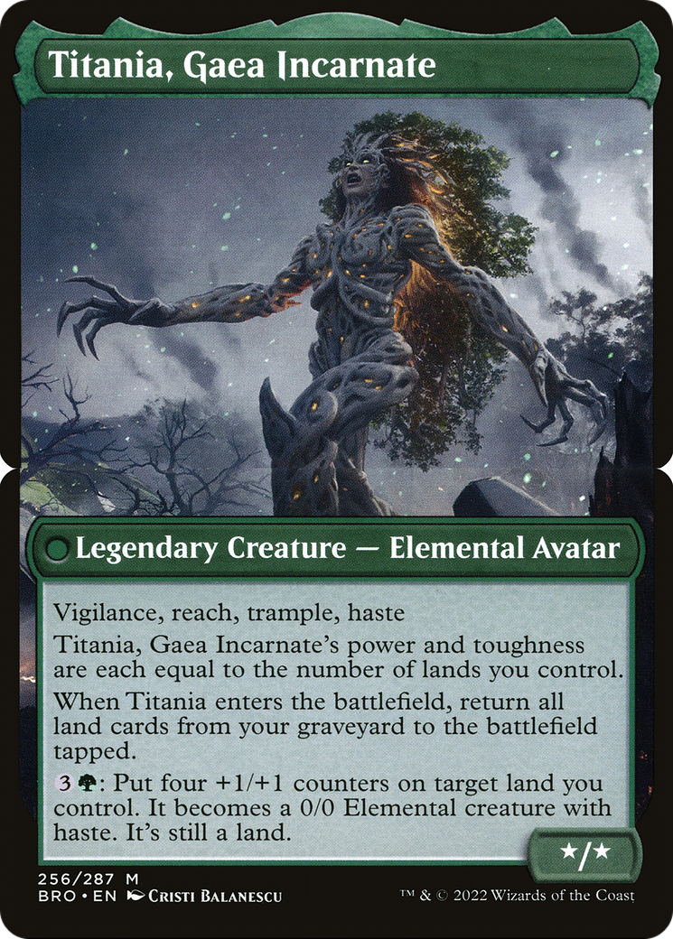 Titania, Gaea Incarnate (BRO-256B) - The Brothers' War - Premium MTG Single from Wizards of the Coast - Just $0! Shop now at Game Crave Tournament Store