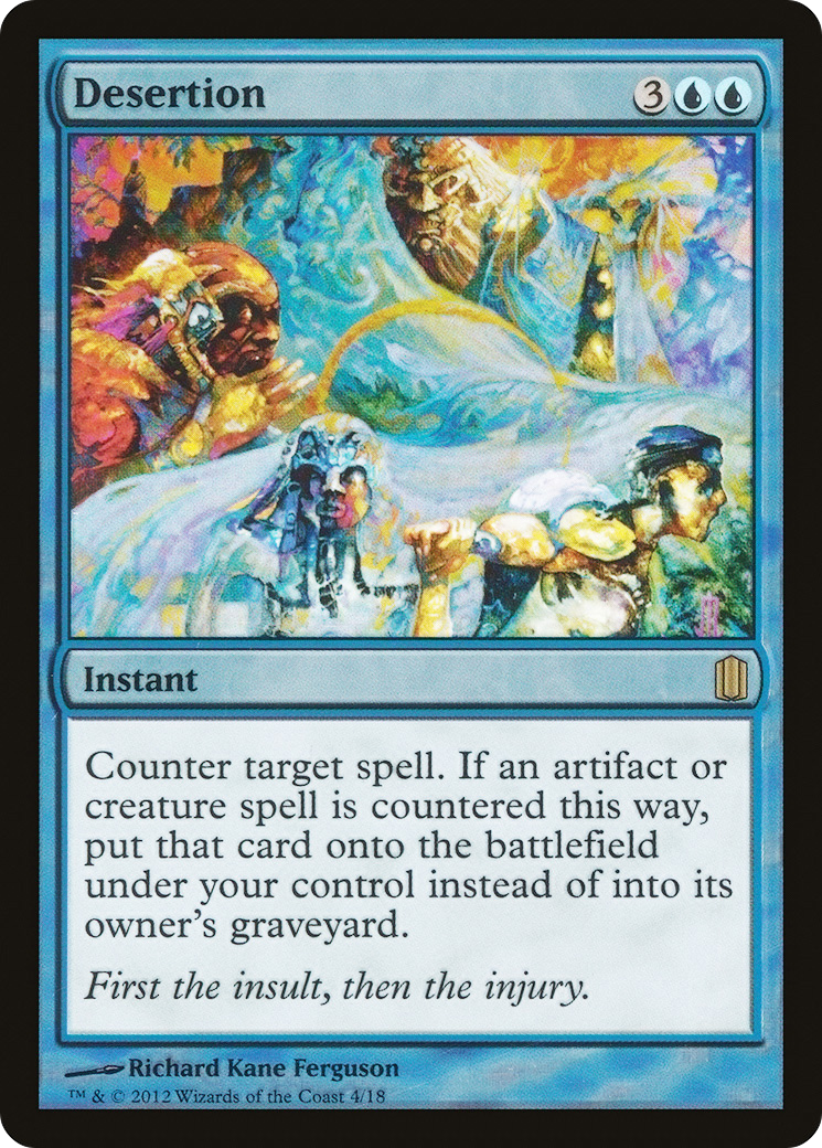 Desertion (CM1-004) - Commander's Arsenal Foil - Premium MTG Single from Wizards of the Coast - Just $1.17! Shop now at Game Crave Tournament Store