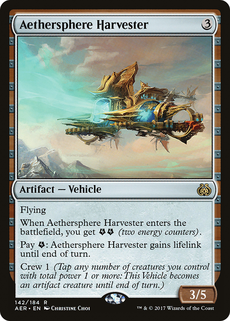 Aethersphere Harvester (AER-142) - Aether Revolt Foil - Premium MTG Single from Wizards of the Coast - Just $0.18! Shop now at Game Crave Tournament Store