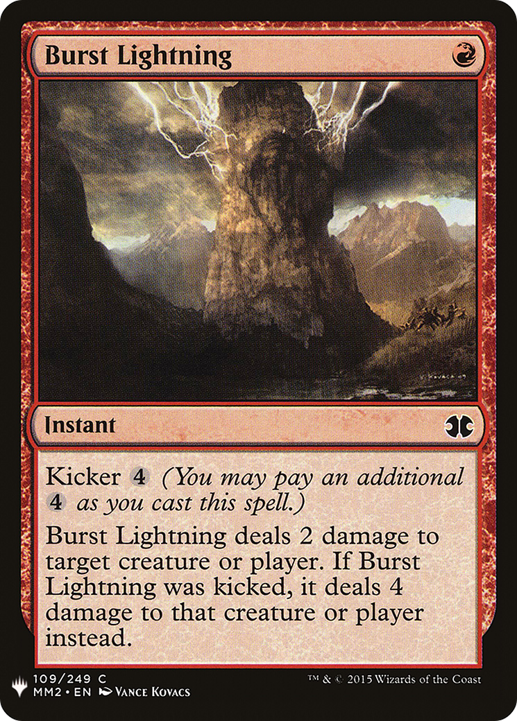 Burst Lightning (MB1-879) - Mystery Booster - Premium MTG Single from Wizards of the Coast - Just $0.08! Shop now at Game Crave Tournament Store