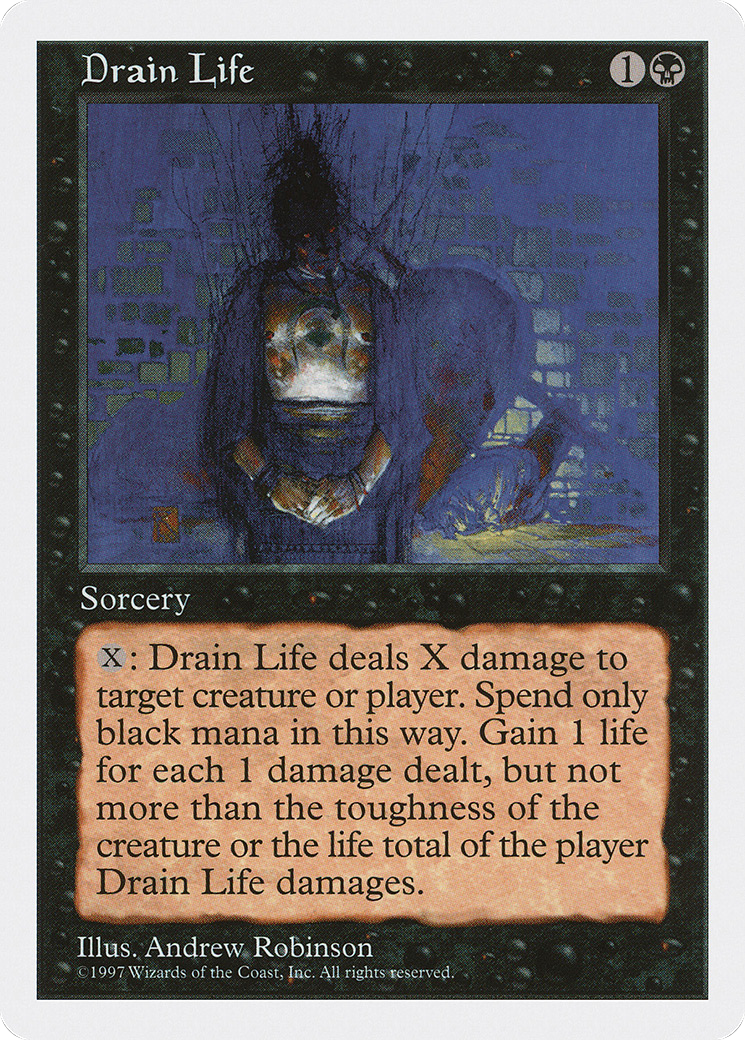Drain Life (5ED-156) - Fifth Edition - Premium MTG Single from Wizards of the Coast - Just $0.08! Shop now at Game Crave Tournament Store