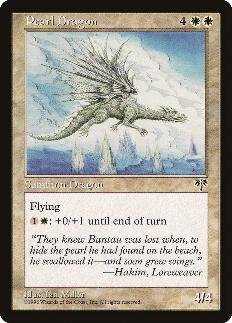 Pearl Dragon (MIR-033) - Mirage - Premium MTG Single from Wizards of the Coast - Just $0.14! Shop now at Game Crave Tournament Store