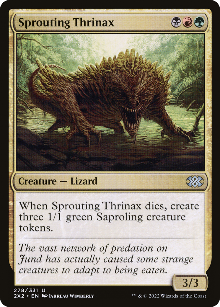 Sprouting Thrinax (2X2-278) - Double Masters 2022 Foil - Premium MTG Single from Wizards of the Coast - Just $0.08! Shop now at Game Crave Tournament Store