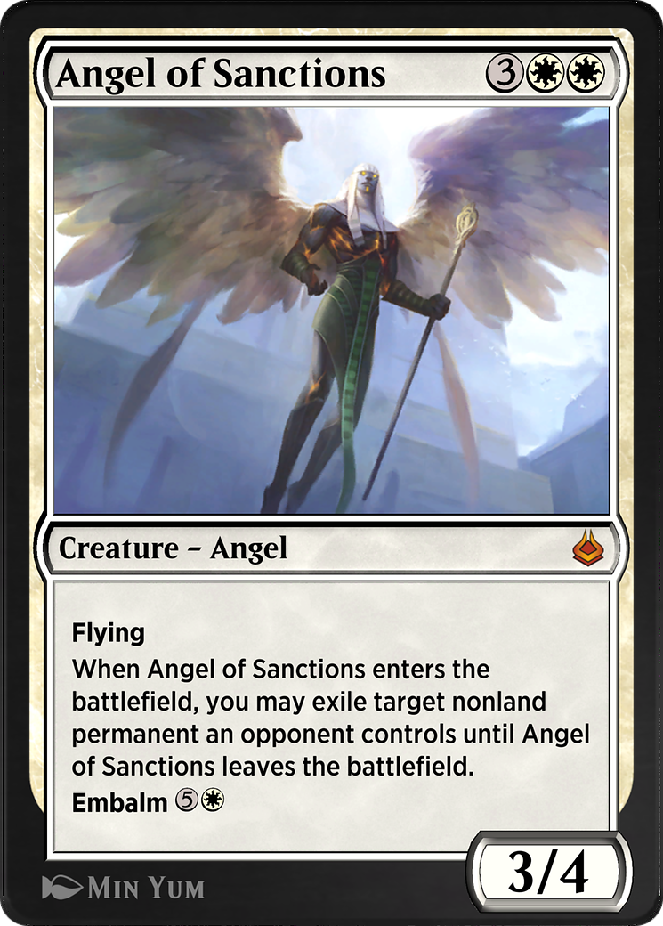 Angel of Sanctions (AKR-001) - Amonkhet Remastered - Premium MTG Single from Wizards of the Coast - Just $0! Shop now at Game Crave Tournament Store