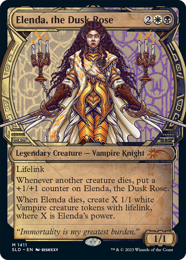 Elenda, the Dusk Rose (SLD-1411) - Secret Lair Drop: (Showcase) Foil - Premium MTG Single from Wizards of the Coast - Just $4.29! Shop now at Game Crave Tournament Store