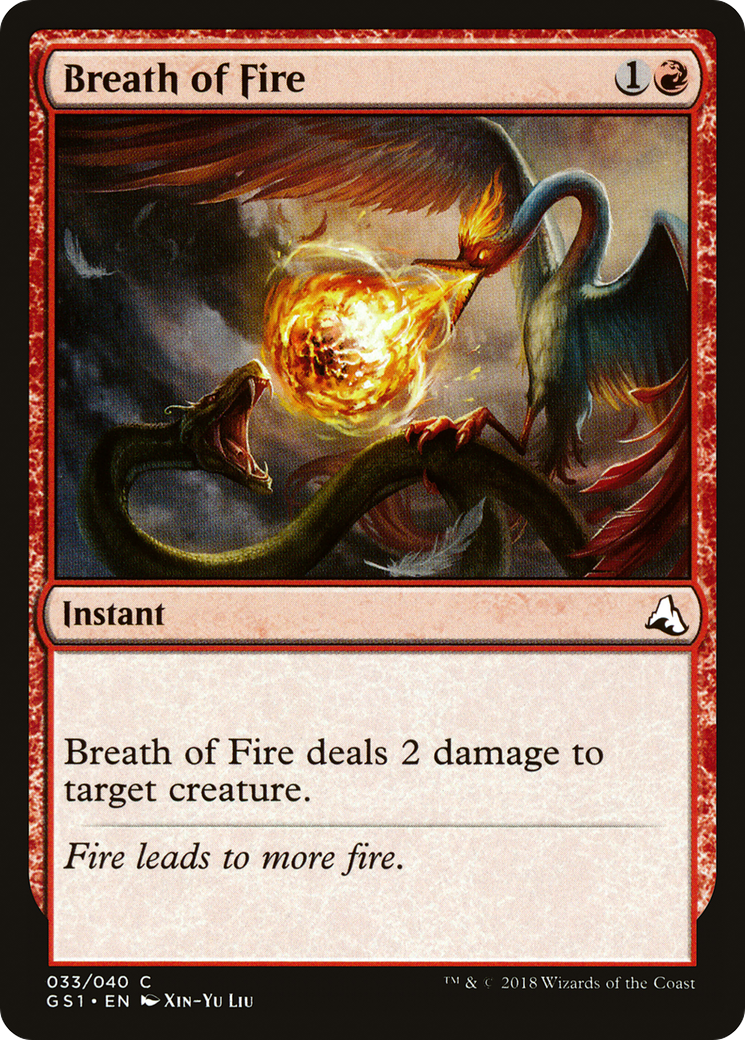 Breath of Fire (GS1-033) - Global Series Jiang Yanggu & Mu Yanling - Premium MTG Single from Wizards of the Coast - Just $0.08! Shop now at Game Crave Tournament Store