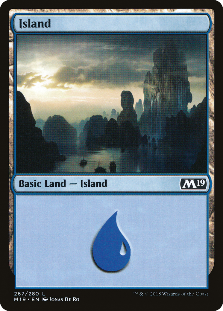 Island (M19-267) - Core Set 2019 Foil - Premium MTG Single from Wizards of the Coast - Just $0.25! Shop now at Game Crave Tournament Store
