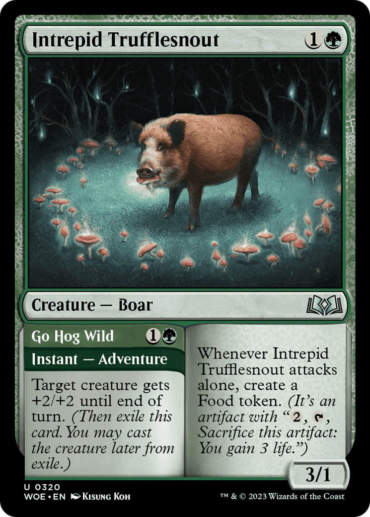 Intrepid Trufflesnout // Go Hog Wild (WOE-320) - Wilds of Eldraine Foil - Premium MTG Single from Wizards of the Coast - Just $0.08! Shop now at Game Crave Tournament Store