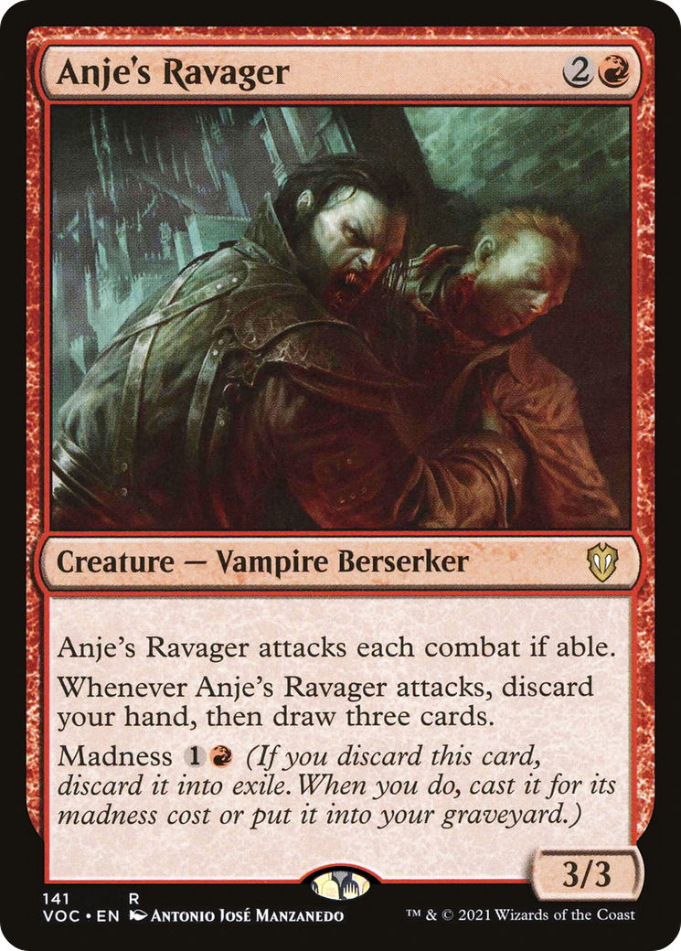 Anje's Ravager (VOC-141) - Crimson Vow Commander - Premium MTG Single from Wizards of the Coast - Just $0.08! Shop now at Game Crave Tournament Store