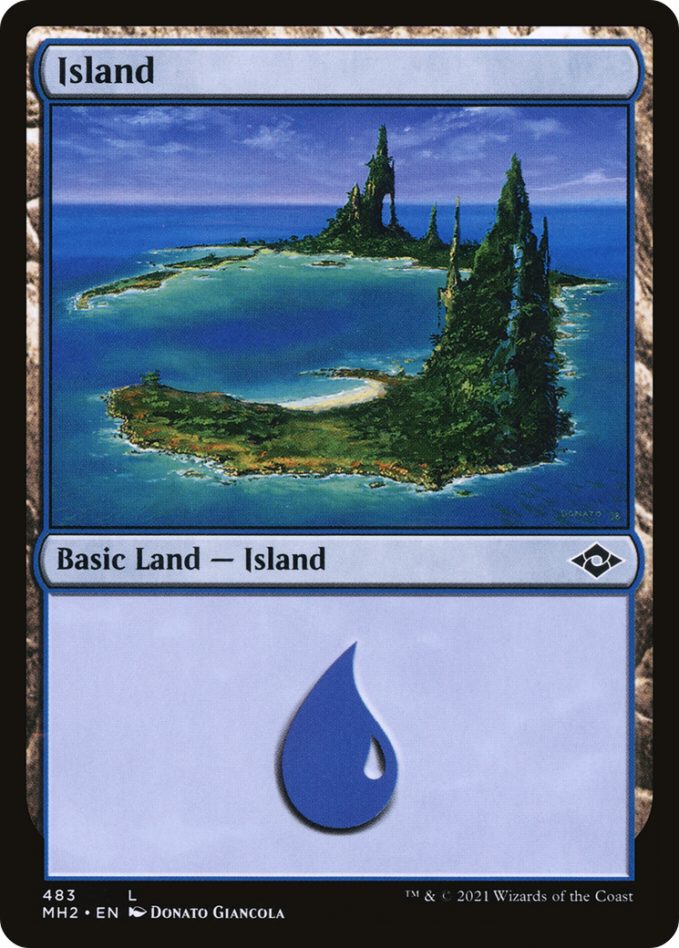 Island (MH2-483) - Modern Horizons 2 Etched Foil - Premium MTG Single from Wizards of the Coast - Just $0.09! Shop now at Game Crave Tournament Store