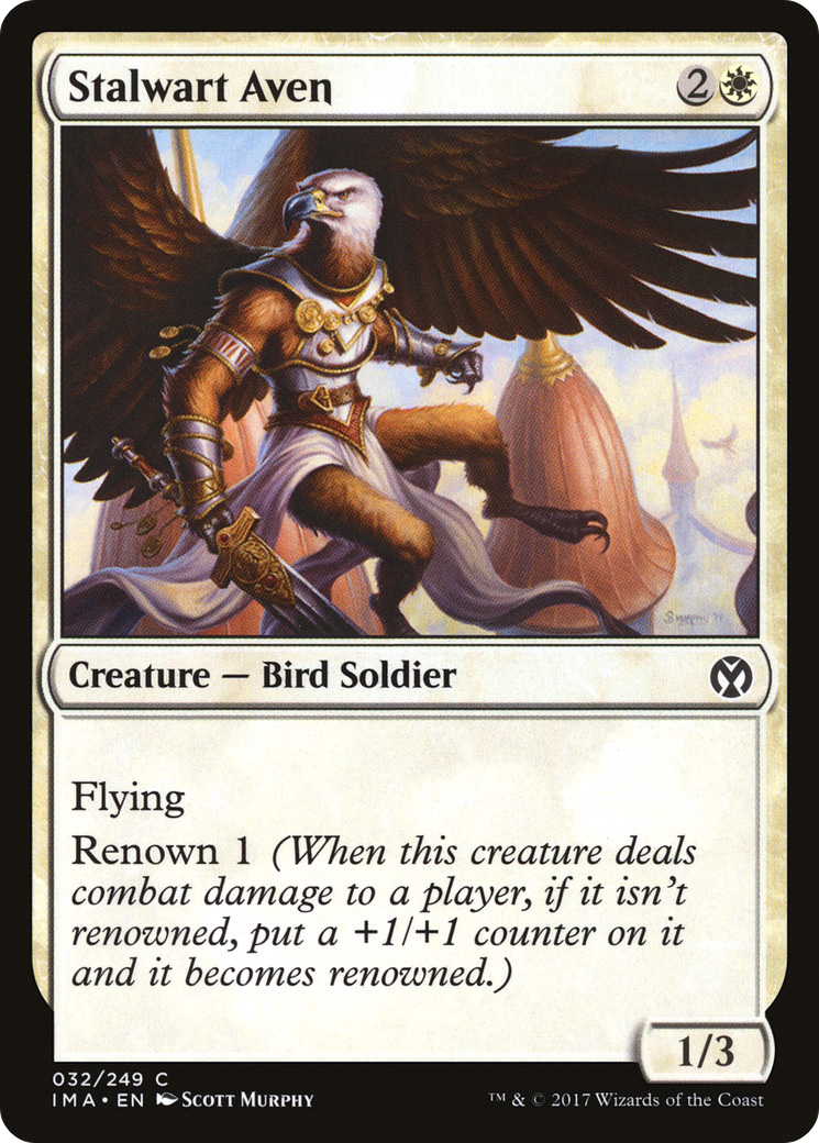 Stalwart Aven (IMA-032) - Iconic Masters Foil - Premium MTG Single from Wizards of the Coast - Just $0.08! Shop now at Game Crave Tournament Store