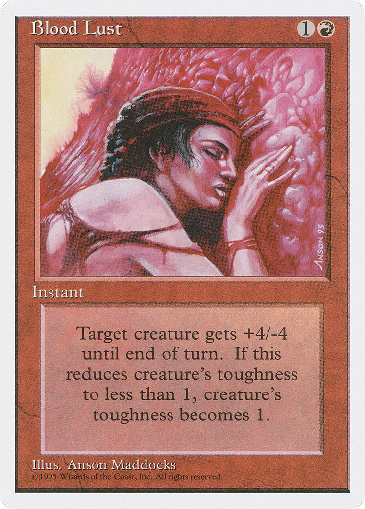 Blood Lust (4ED-178) - Fourth Edition - Premium MTG Single from Wizards of the Coast - Just $0.08! Shop now at Game Crave Tournament Store