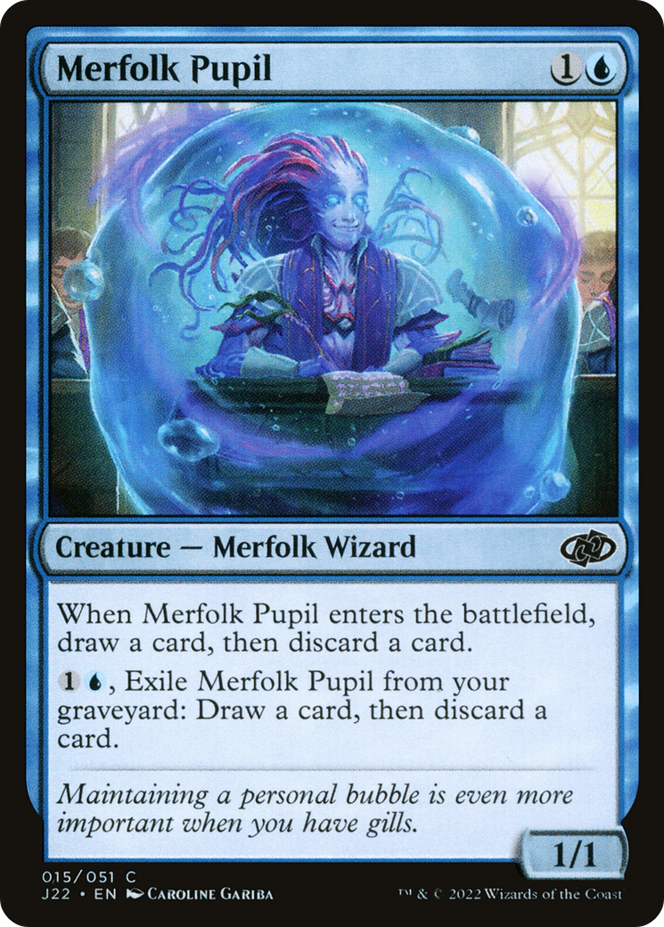 Merfolk Pupil (J22-015) - Jumpstart 2022 - Premium MTG Single from Wizards of the Coast - Just $0.08! Shop now at Game Crave Tournament Store