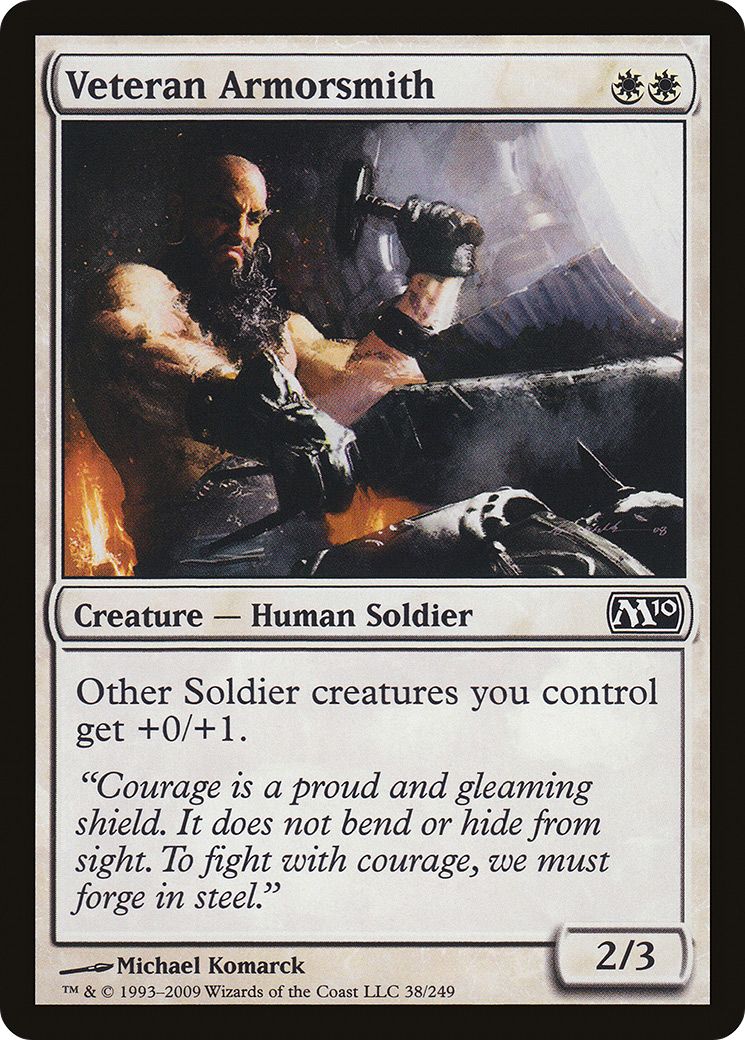 Veteran Armorsmith (M10-038) - Magic 2010 - Premium MTG Single from Wizards of the Coast - Just $0.25! Shop now at Game Crave Tournament Store
