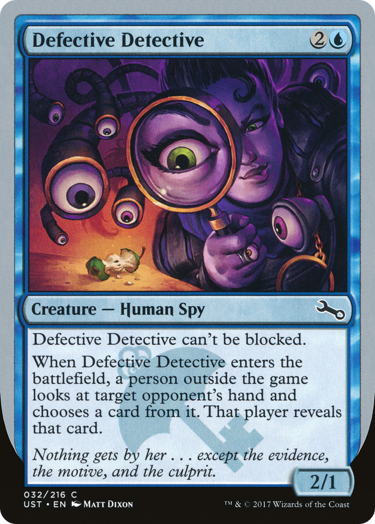 Defective Detective (UST-032) - Unstable - Premium MTG Single from Wizards of the Coast - Just $0.25! Shop now at Game Crave Tournament Store