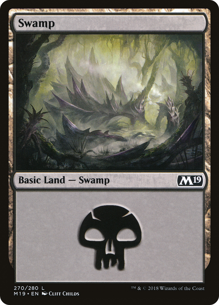 Swamp (M19-270) - Core Set 2019 - Premium MTG Single from Wizards of the Coast - Just $0.08! Shop now at Game Crave Tournament Store