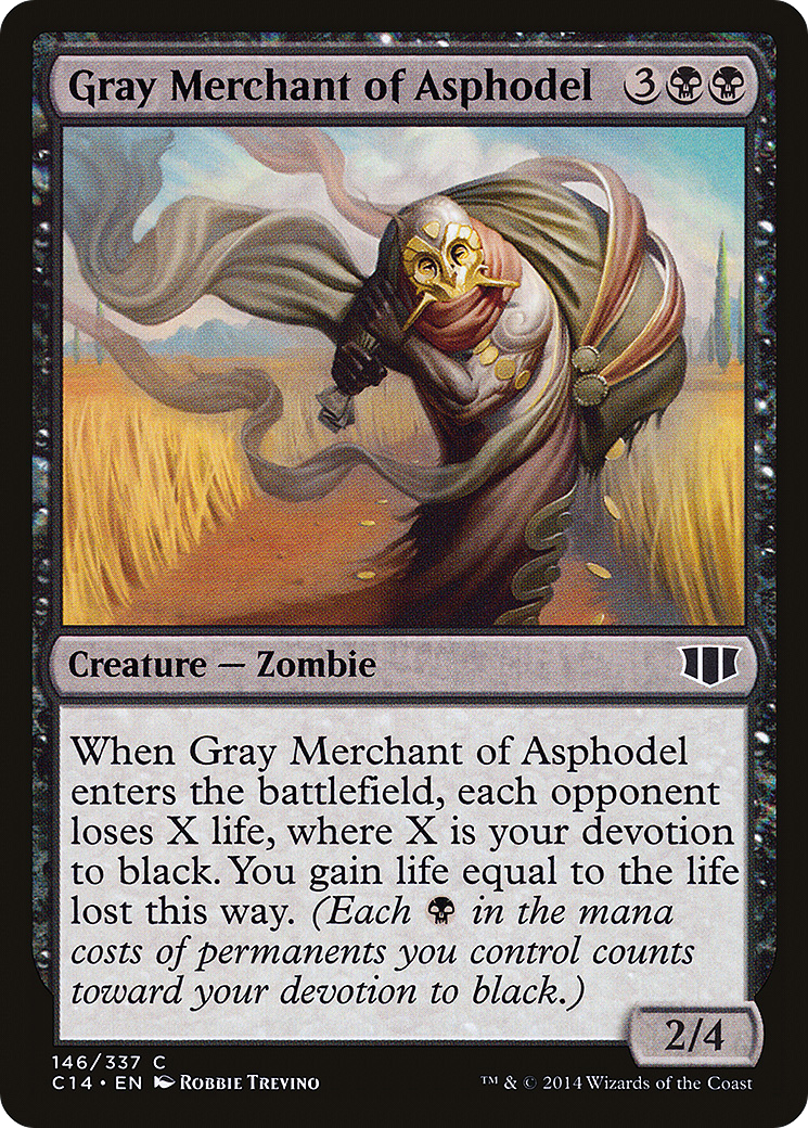 Gray Merchant of Asphodel (C14-146) - Commander 2014 - Premium MTG Single from Wizards of the Coast - Just $0.25! Shop now at Game Crave Tournament Store