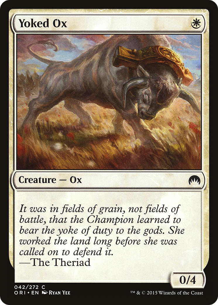 Yoked Ox (ORI-042) - Magic Origins - Premium MTG Single from Wizards of the Coast - Just $0.08! Shop now at Game Crave Tournament Store