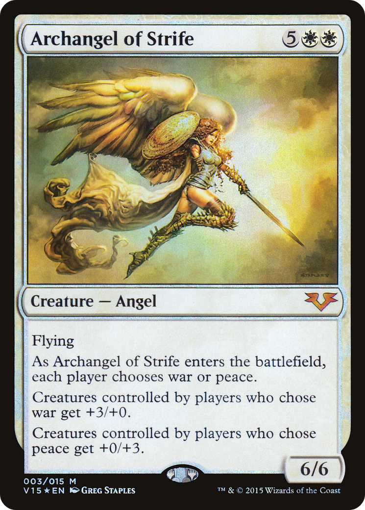 Archangel of Strife (V15-003) - From the Vault: Angels Foil - Premium MTG Single from Wizards of the Coast - Just $0.37! Shop now at Game Crave Tournament Store