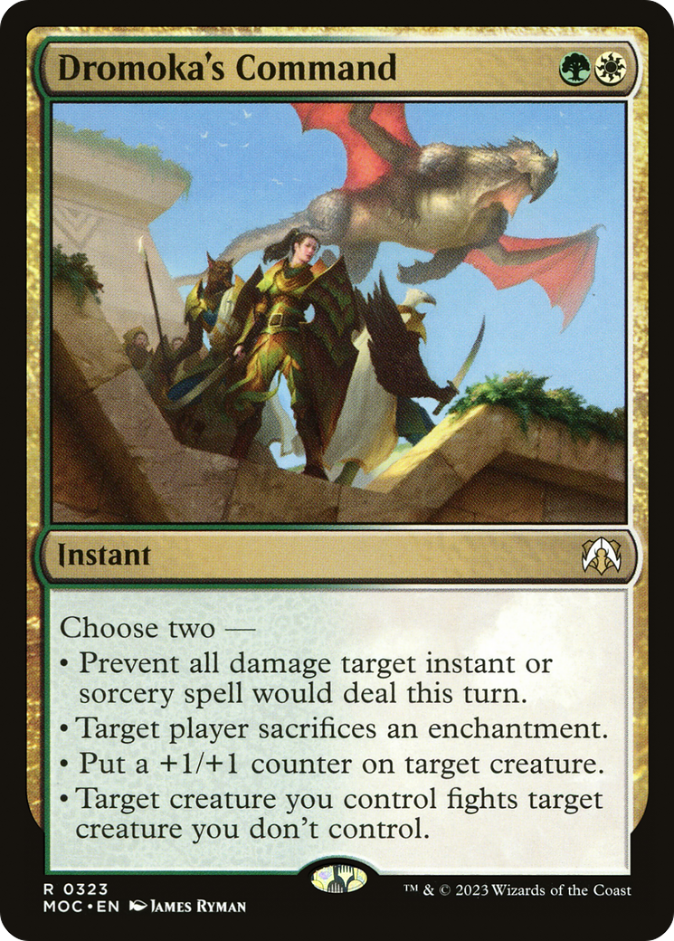 Dromoka's Command (MOC-323) - March of the Machine Commander - Premium MTG Single from Wizards of the Coast - Just $0.08! Shop now at Game Crave Tournament Store