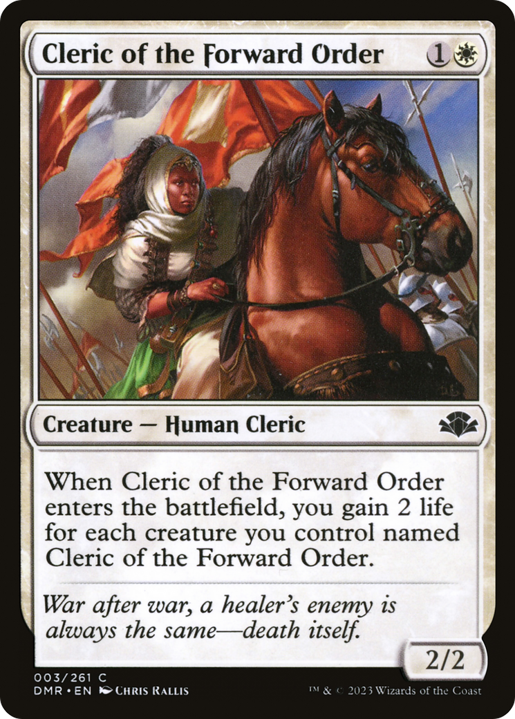 Cleric of the Forward Order (DMR-003) - Dominaria Remastered - Premium MTG Single from Wizards of the Coast - Just $0.08! Shop now at Game Crave Tournament Store