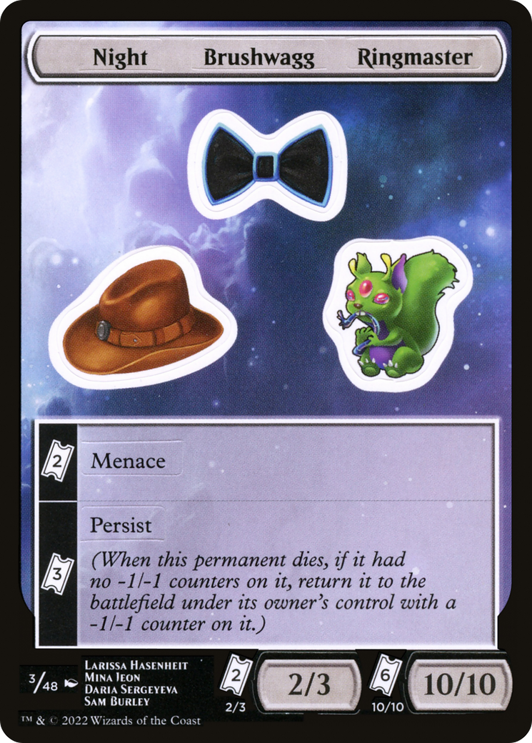 Night Brushwagg Ringmaster (SUNF-003) - Unfinity Sticker Sheets - Premium MTG Single from Wizards of the Coast - Just $0.08! Shop now at Game Crave Tournament Store