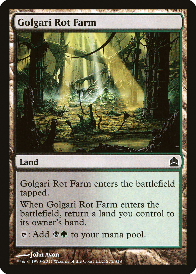 Golgari Rot Farm (CMD-275) - Commander 2011 - Premium MTG Single from Wizards of the Coast - Just $0.08! Shop now at Game Crave Tournament Store