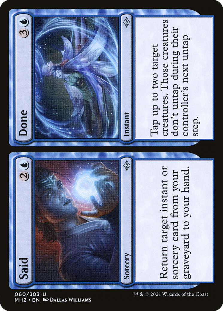 Said // Done (MH2-060) - Modern Horizons 2 - Premium MTG Single from Wizards of the Coast - Just $0.08! Shop now at Game Crave Tournament Store