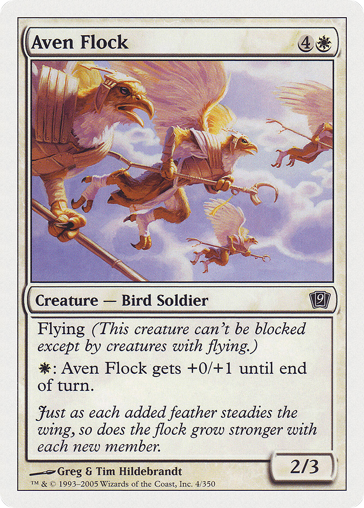 Aven Flock (9ED-004) - Ninth Edition - Premium MTG Single from Wizards of the Coast - Just $0.25! Shop now at Game Crave Tournament Store
