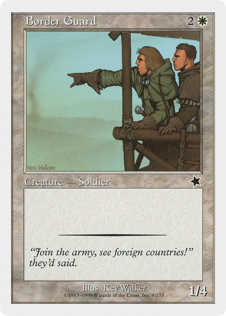 Border Guard (S99-009) - Starter 1999 - Premium MTG Single from Wizards of the Coast - Just $0.25! Shop now at Game Crave Tournament Store
