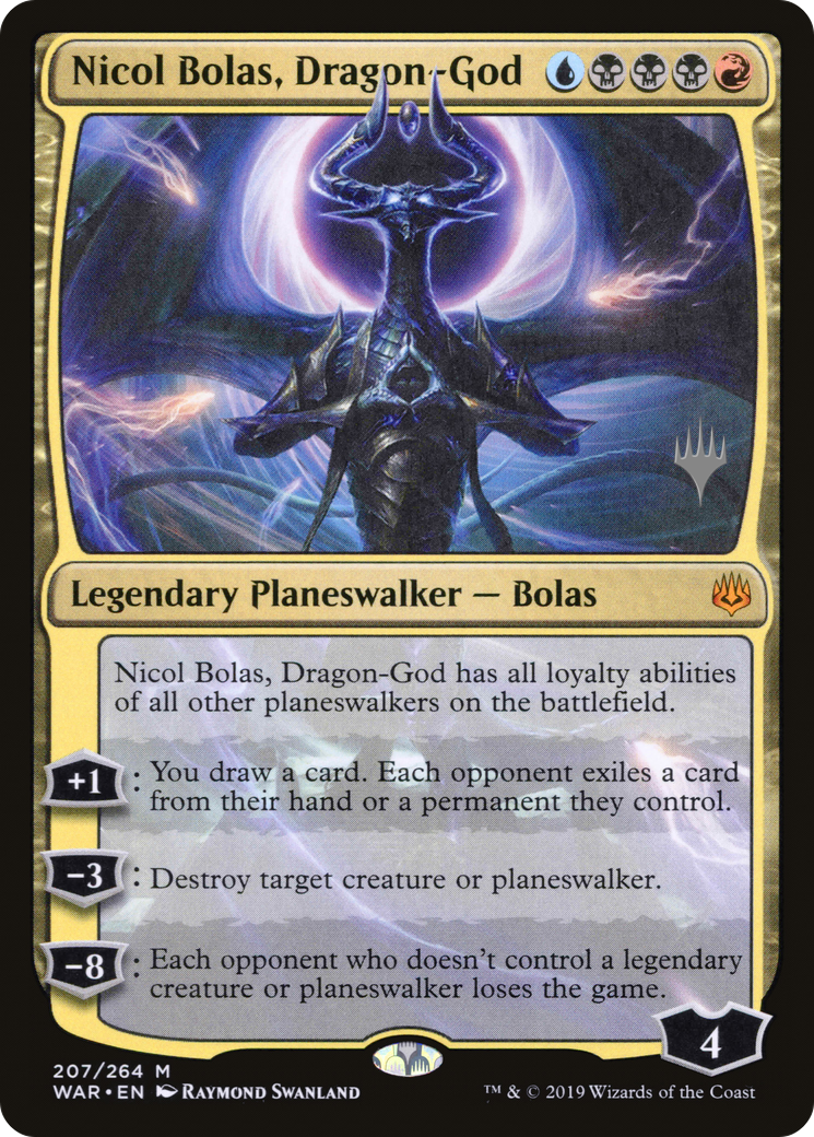 Nicol Bolas, Dragon-God (PWAR-207P) - War of the Spark Promos - Premium MTG Single from Wizards of the Coast - Just $0.83! Shop now at Game Crave Tournament Store