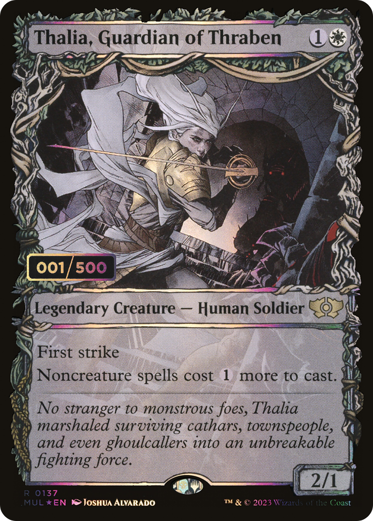 Thalia, Guardian of Thraben (MUL-137Z) - Multiverse Legends: (Showcase) Foil - Premium MTG Single from Wizards of the Coast - Just $326.59! Shop now at Game Crave Tournament Store