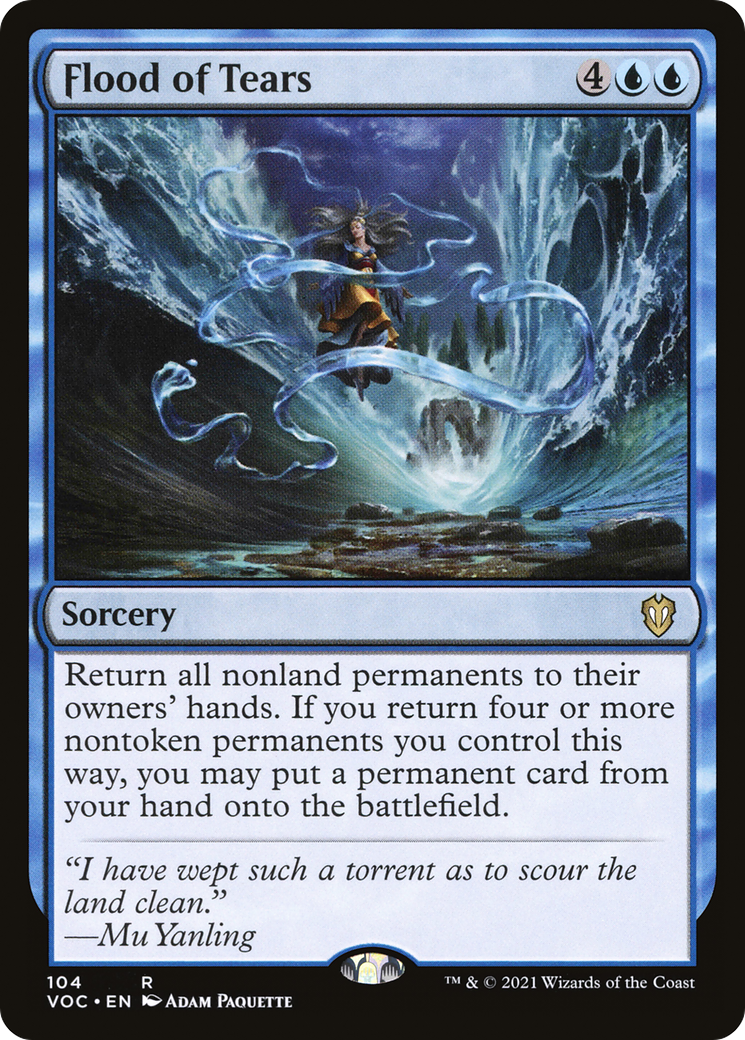 Flood of Tears (VOC-104) - Crimson Vow Commander - Premium MTG Single from Wizards of the Coast - Just $0.63! Shop now at Game Crave Tournament Store