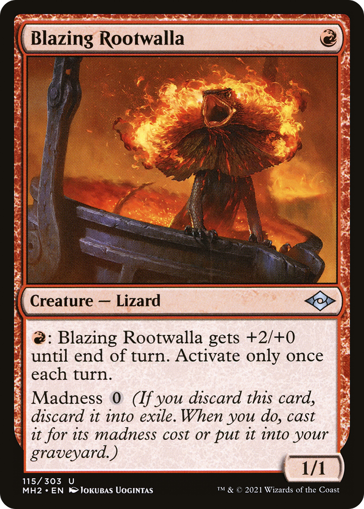 Blazing Rootwalla (MH2-115) - Modern Horizons 2 - Premium MTG Single from Wizards of the Coast - Just $0.25! Shop now at Game Crave Tournament Store