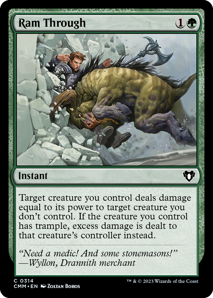 Ram Through (CMM-314) - Commander Masters - Premium MTG Single from Wizards of the Coast - Just $0.26! Shop now at Game Crave Tournament Store
