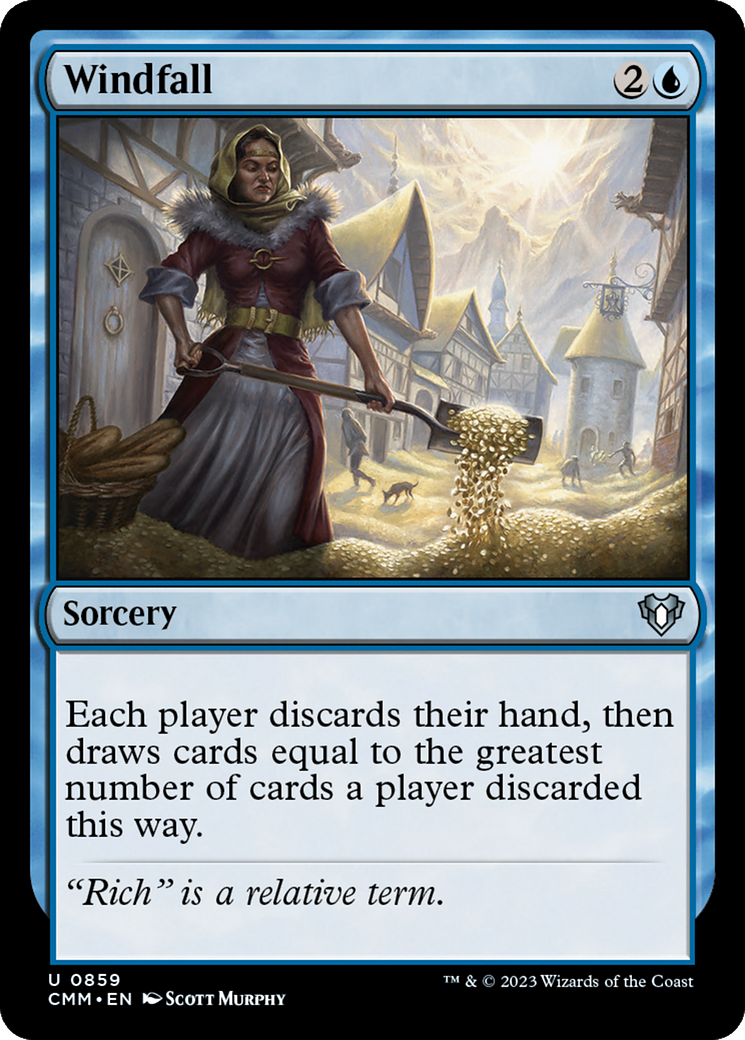 Windfall (CMM-859) - Commander Masters - Premium MTG Single from Wizards of the Coast - Just $0.92! Shop now at Game Crave Tournament Store