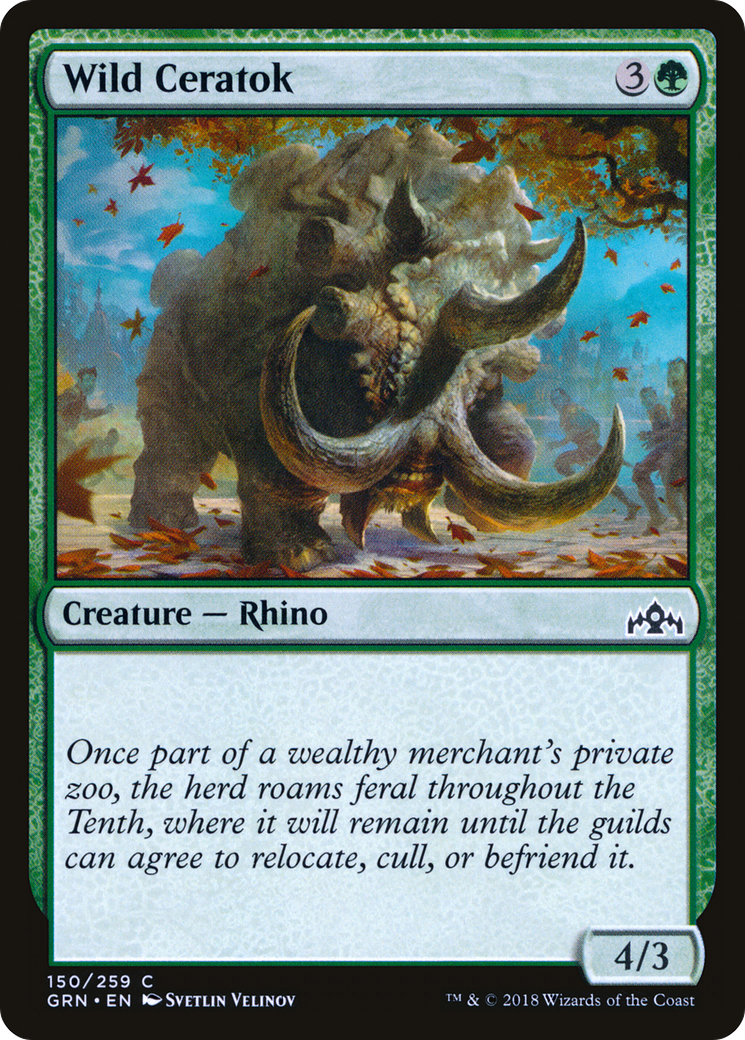 Wild Ceratok (GRN-150) - Guilds of Ravnica - Premium MTG Single from Wizards of the Coast - Just $0.25! Shop now at Game Crave Tournament Store