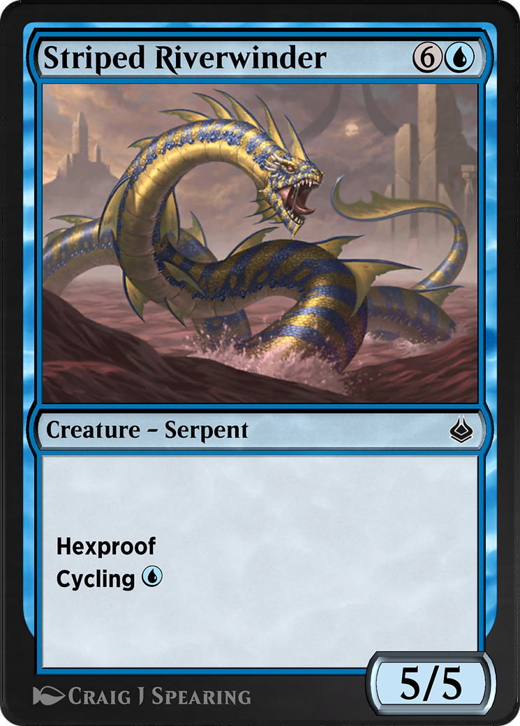 Striped Riverwinder (AKR-082) - Amonkhet Remastered - Premium MTG Single from Wizards of the Coast - Just $0! Shop now at Game Crave Tournament Store
