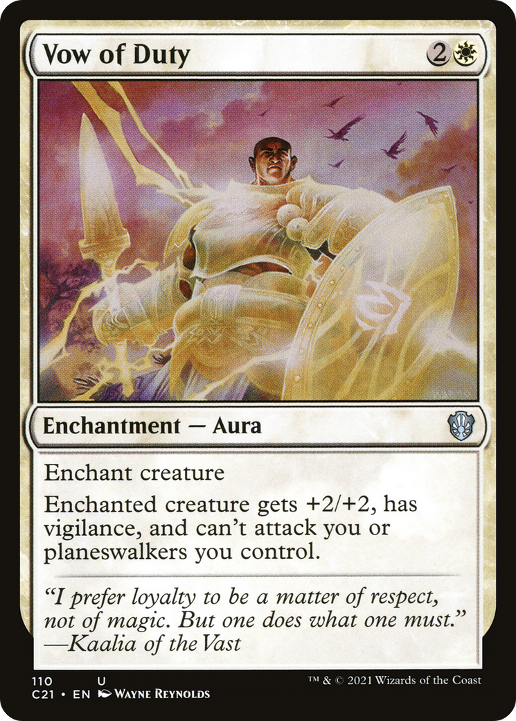 Vow of Duty (C21-110) - Commander 2021 - Premium MTG Single from Wizards of the Coast - Just $0.25! Shop now at Game Crave Tournament Store