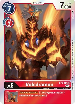 Volcdramon (ST-11 Special Entry Pack) (BT4-015) - Great Legend Foil - Premium Digimon Single from Bandai - Just $0.19! Shop now at Game Crave Tournament Store