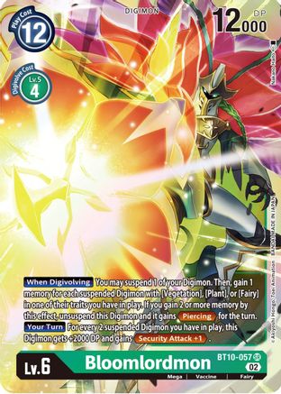 Bloomlordmon (BT10-057) - Xros Encounter Foil - Premium Digimon Single from Bandai - Just $1.94! Shop now at Game Crave Tournament Store