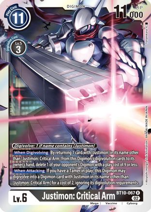 digimon card game bt10 Game Crave Tournament Store - Justimon: Critical Arm (BT10-067)
