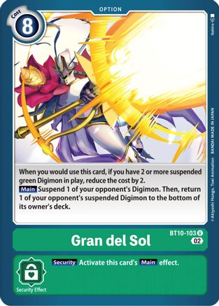 Gran del Sol (BT10-103) - Xros Encounter - Premium Digimon Single from Bandai - Just $0.25! Shop now at Game Crave Tournament Store