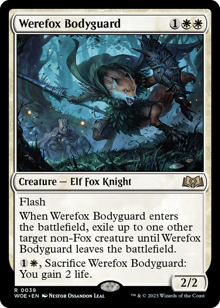 Werefox Bodyguard (WOE-039) - Wilds of Eldraine Foil - Premium MTG Single from Wizards of the Coast - Just $0.10! Shop now at Game Crave Tournament Store